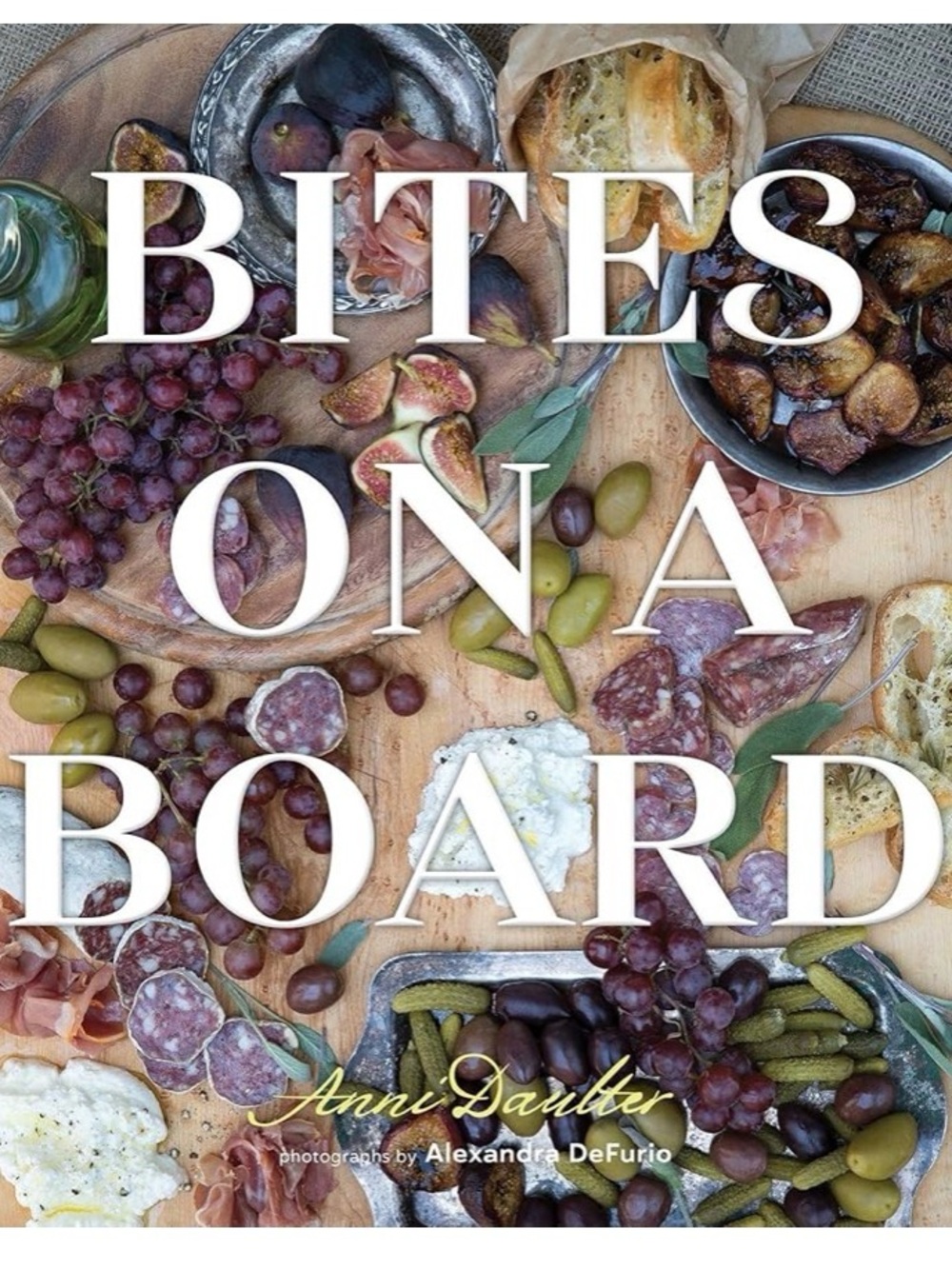 Bites on a Board Cookbook Cover - Rustic Food Photography